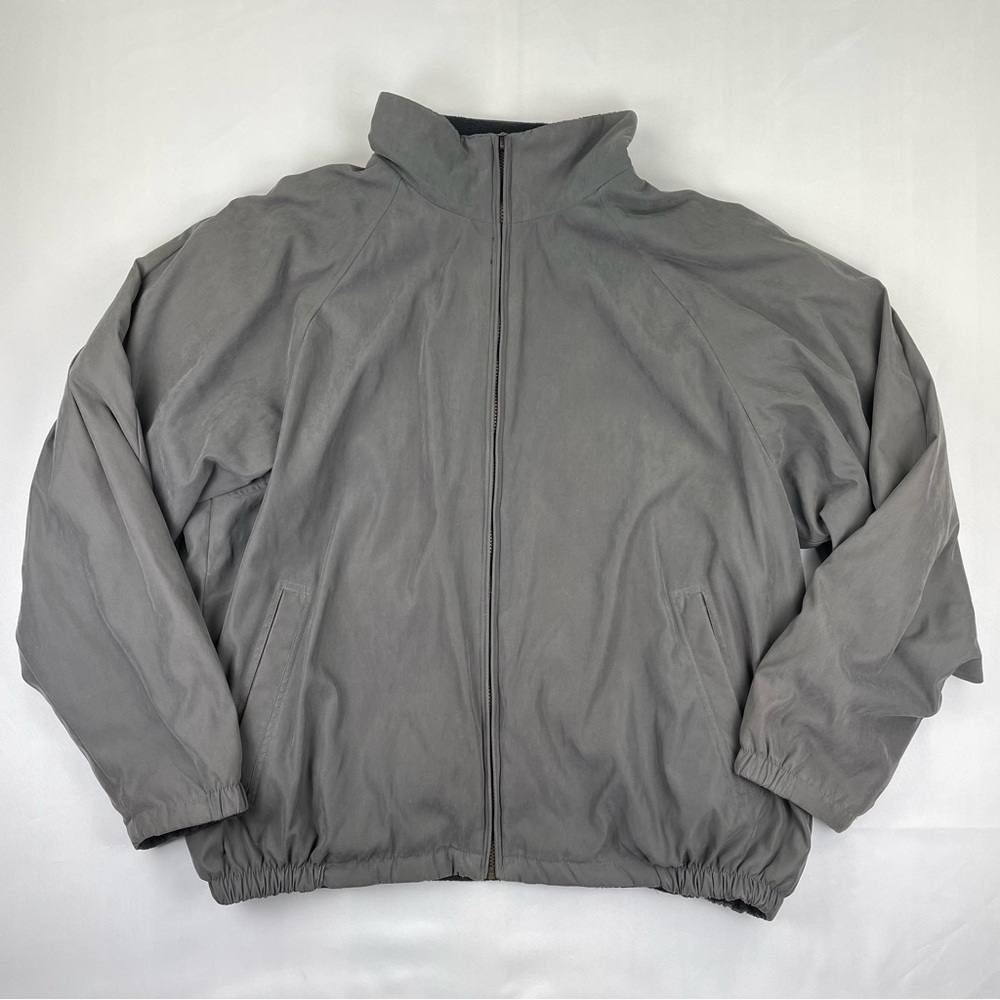 VTG Eagles Ridge Outfitters Jacket Coat Mens  XXL Gray Full Zip High Neck Fleece